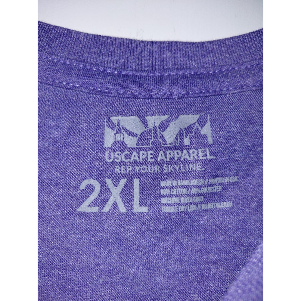 Louisiana State LSU Tigers Upscape Apparel XXL T-Shirt Purple Short Sleeve NCAA - Picture 3 of 4